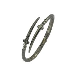 SWORD SILVER BLACK DIAMOND BRACELET