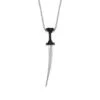 SWORD SILVER BLACK DIAMOND NECKLACE -Bee Goddess KLCKSPZSLKL c95af40a 8e82 4c36 9806 a08fd9cb4cb2