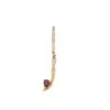 DAGGER GOLD DIAMOND RUBY SINGLE EARRING -Bee Goddess KLCXXSTPYRGKP