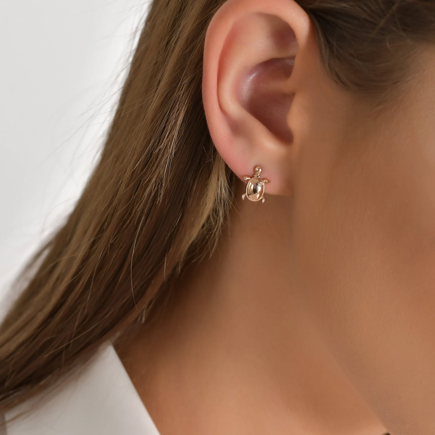 TURTLE GOLD DIAMOND SINGLE EARRING 4 TURTLE GOLD DIAMOND SINGLE EARRING - Image 2