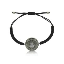 TIGER SILVER CORD BRACELET