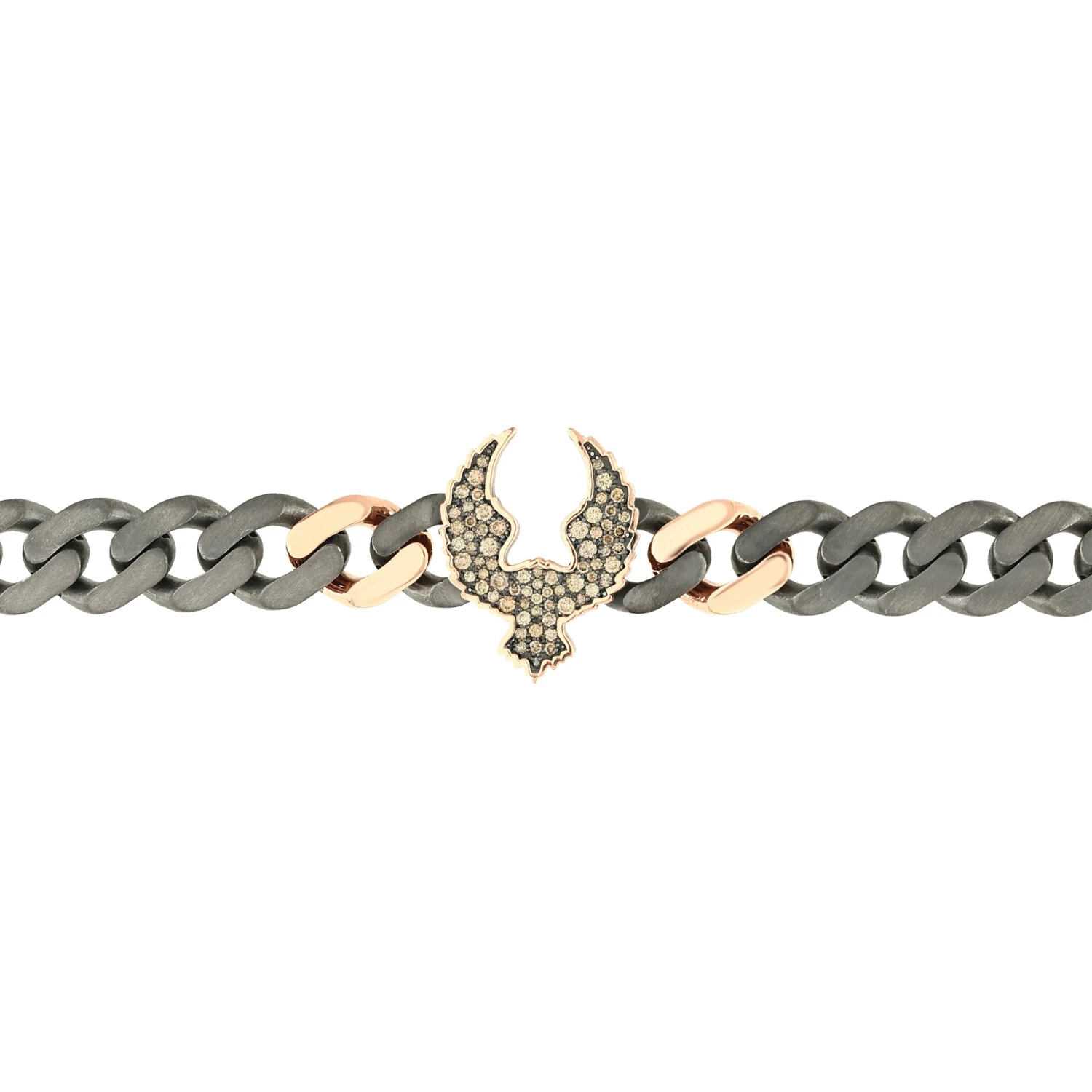 EAGLE BROWN DIAMOND CHAIN BRACELET 4 EAGLE BROWN DIAMOND CHAIN BRACELET - Image 2