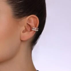 MONDRIAN 2 ROWS GOLD BAGUETTE DIAMOND EAR CUFF -Bee Goddess MND2SPGCF e46ac4d3 5adb 4d90 9fc3 0adeebb69dad