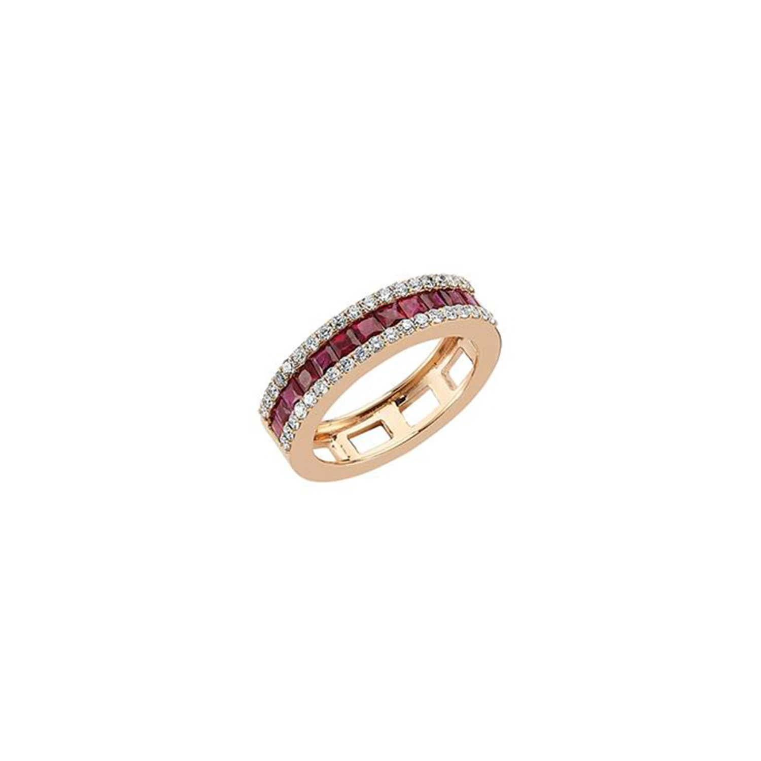 MONDRIAN GOLD DIAMOND RUBY RING 3 MONDRIAN GOLD DIAMOND RUBY RING
