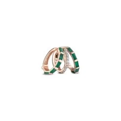 MONDRIAN GOLD DIAMOND EMERALD EAR CUFF