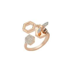 HONEYCOMB GOLD DIAMOND RING