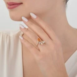 QUEEN BEE MELLONA GOLD DIAMOND CITRINE RING 11 QUEEN BEE MELLONA GOLD DIAMOND CITRINE RING -Bee Goddess PTKAKADCTPGYZ