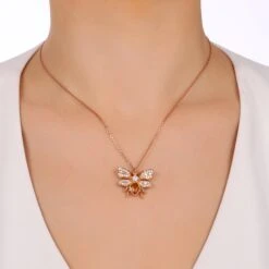 QUEEN BEE BON BON GOLD DIAMOND CITRINE NECKLACE -Bee Goddess PTKALCTDPGKL 1 0dc11cf0 bf5f 420a a80d f05020d6f445