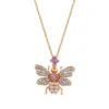 QUEEN BEE RAINBOW CHAKRA GOLD DIAMOND PINK SAPPHIRE NECKLACE -Bee Goddess PTKAMBPOPSGKL 22157289 7ee3 4eb0 acc7 5cee3ae7f0fa