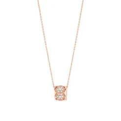 HONEYCOMB HOOP GOLD DIAMOND NECKLACE