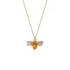 QUEEN BEE BELLA GOLD DIAMOND CITRINE NECKLACE