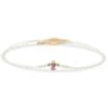 QUEEN BEE MAYA GOLD DIAMOND PINK SAPPHIRE CORD BRACELET -Bee Goddess PTKSDPSPDPGIPBL 1
