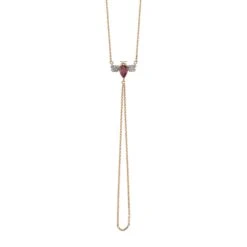 QUEEN BEE BELLA GOLD DIAMOND RUBY HANDCHAIN