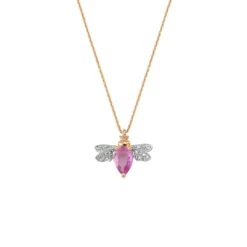 QUEEN BEE BELLA PINK SAPPHIRE NECKLACE