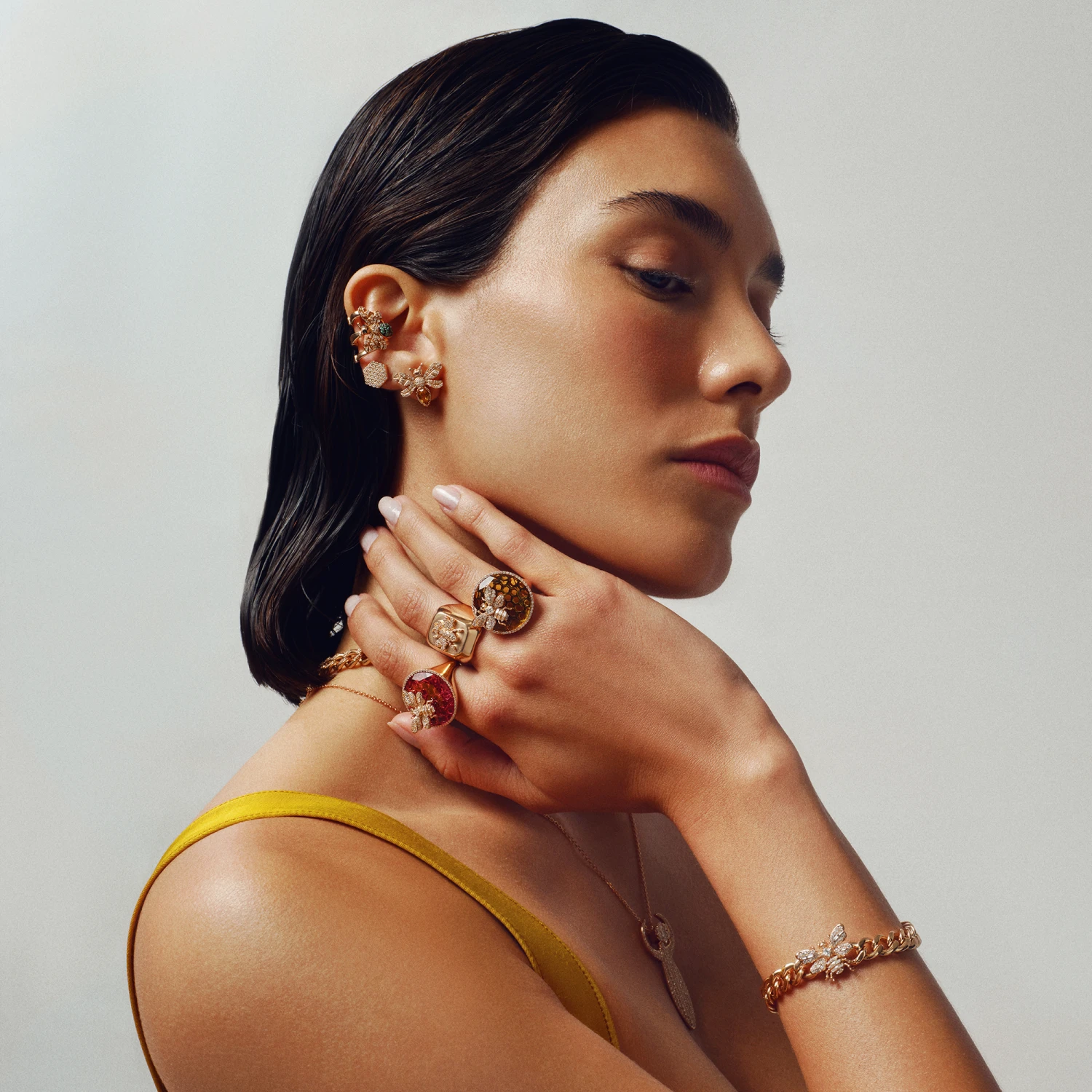 QUEEN BEE BON BON GOLD DIAMOND RING 9 QUEEN BEE BON BON GOLD DIAMOND RING - Image 7