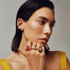 QUEEN BEE EVA GOLD DIAMOND EMERALD EAR CUFF -Bee Goddess QUEEN BEE EVA GOLD DIAMOND EAR CUFF Bee Goddess 7758 0660db21 5d46 464c 8a96 d91f8568da53