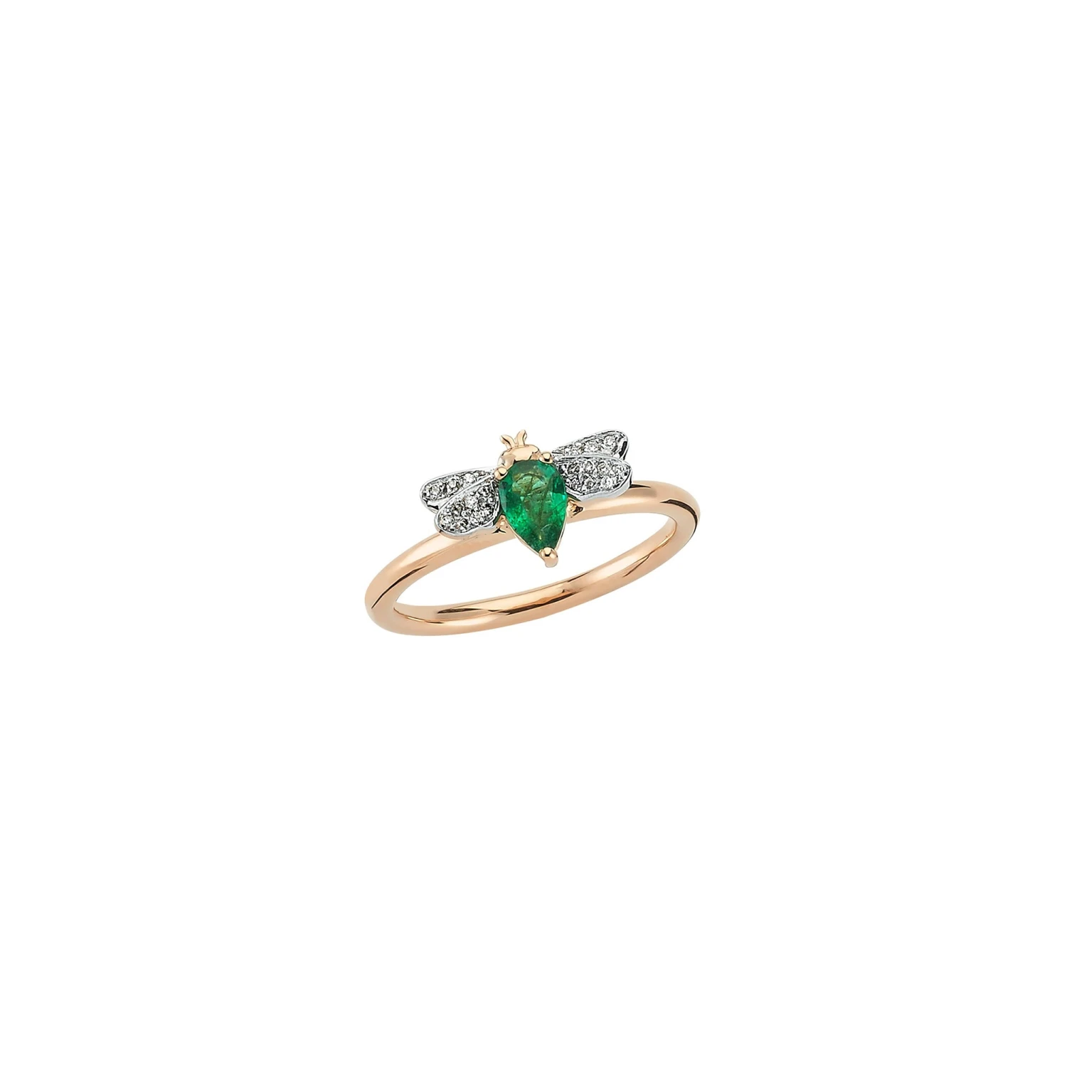QUEEN BEE BELLA GOLD DIAMOND EMERALD RING 3 QUEEN BEE BELLA GOLD DIAMOND EMERALD RING