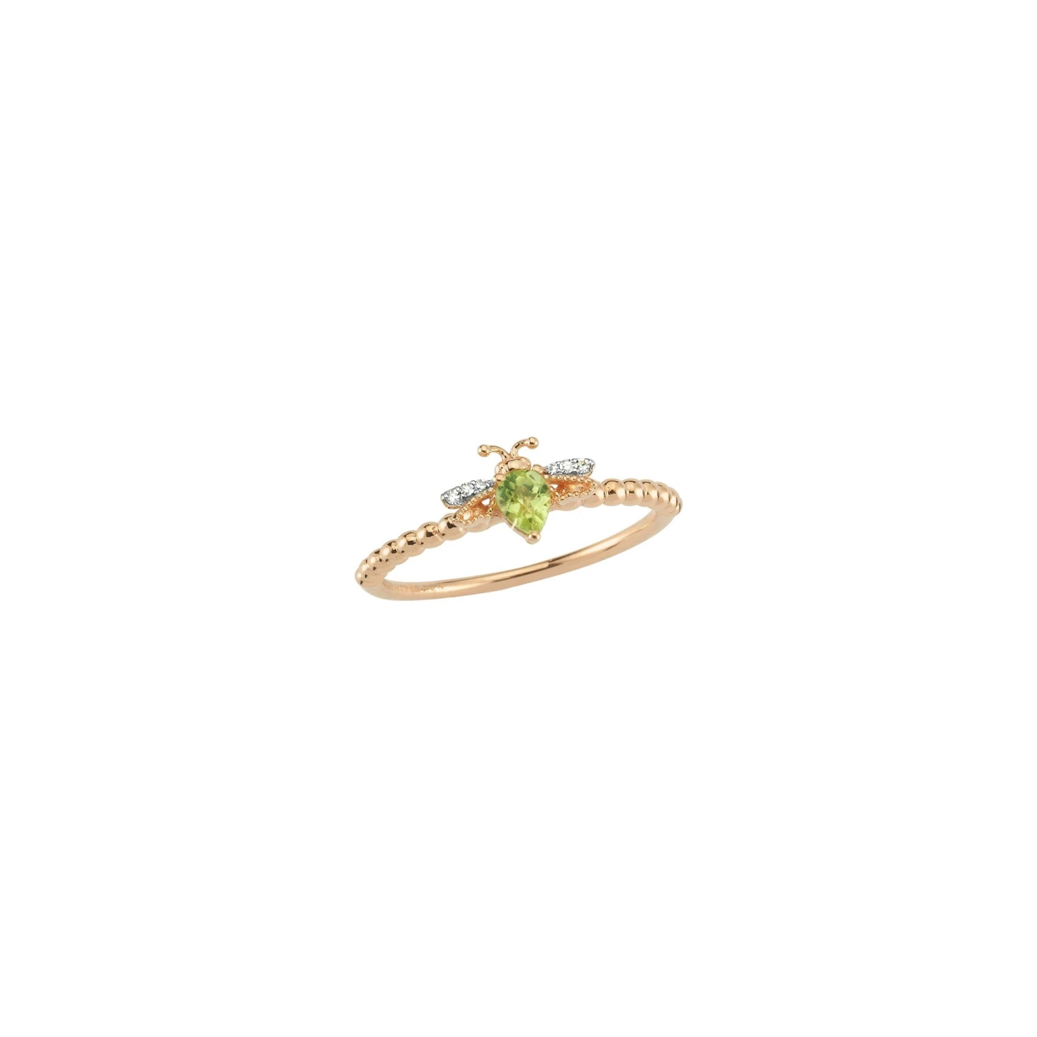 QUEEN BEE LILY GOLD DIAMOND PERIDOT RING 3 QUEEN BEE LILY GOLD DIAMOND PERIDOT RING