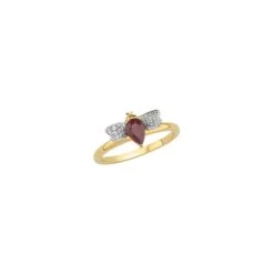 QUEEN BEE BELLA GOLD DIAMOND RUBY RING