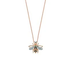 QUEEN BEE MELLONA GOLD DIAMOND NECKLACE