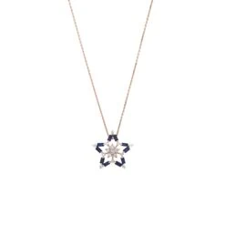 SIRIUS STAR GOLD DIAMOND SAPPHIRE NECKLACE