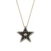 SIRIUS STAR GOLD BLACK DIAMOND NECKLACE -Bee Goddess SIRIUS STAR GOLD BLACK DIAMOND NECKLACE Bee Goddess 8326