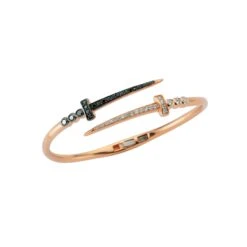 SWORD GOLD BLACK DIAMOND BRACELET