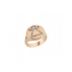 TANIT GOLD BLUE DIAMOND PINKY RING
