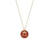 TANIT GOLD RED ENAMEL NECKLACE -Bee Goddess TANIT GOLD NECKLACE Bee Goddess 5534