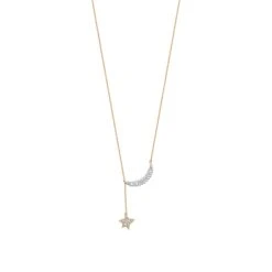THE MOON & THE STAR GOLD DIAMOND NECKLACE