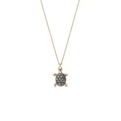 TURTLE GOLD BROWN DIAMOND NECKLACE