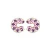 QUEEN BEE ARINNA GOLD DIAMOND AMETHYST EARRINGS