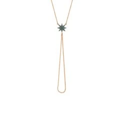 VENUS STAR GOLD BLUE DIAMOND HAND CHAIN