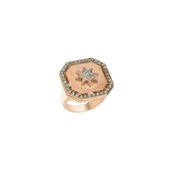 VENUS STAR GOLD BROWN DIAMOND RING