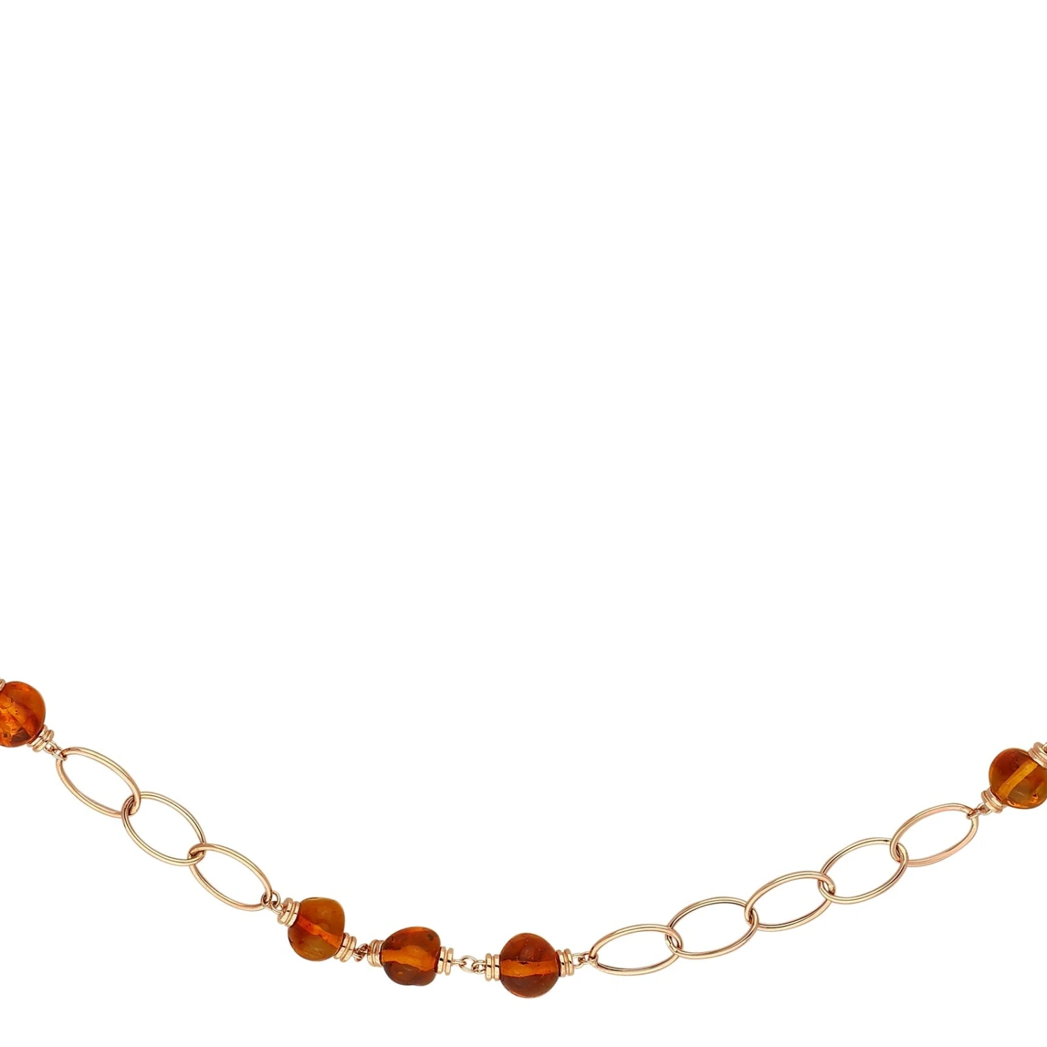 CHAIN GOLD AMBER NECKLACE 4 CHAIN GOLD AMBER NECKLACE - Image 2