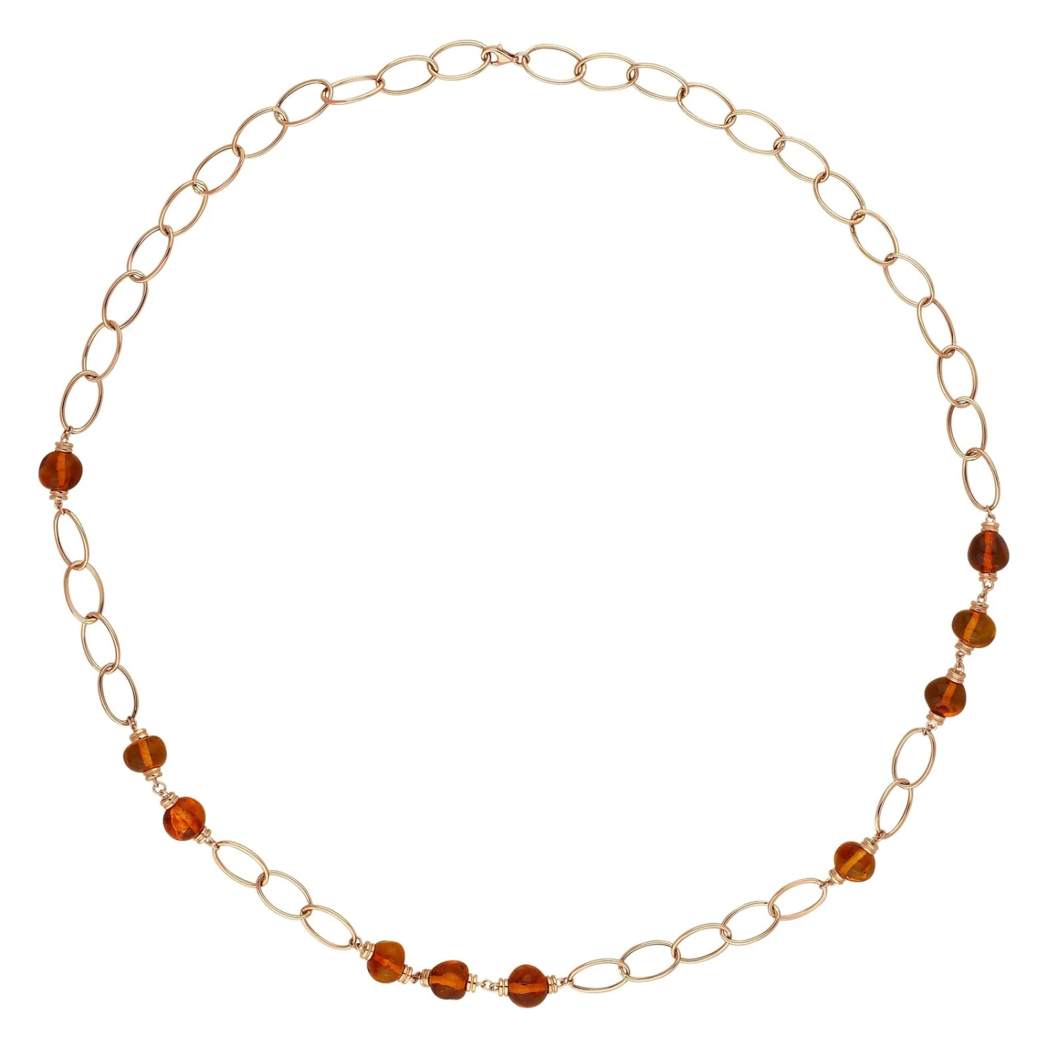 CHAIN GOLD AMBER NECKLACE 3 CHAIN GOLD AMBER NECKLACE