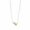 APPLE SEED GOLD DIAMOND PERIDOT NECKLACE -Bee Goddess apple seed gold diamond peridot necklace