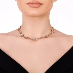 APPLE SEED GOLD DIAMOND PINK SAPPHIRE PERIDOT NECKLACE 7 APPLE SEED GOLD DIAMOND PINK SAPPHIRE PERIDOT NECKLACE -Bee Goddess apple seed gold diamond pink sapphire peridot necklace 2