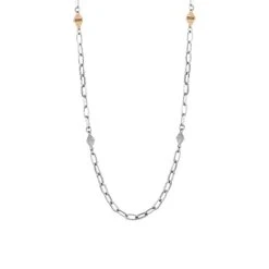 CHAIN GOLD BLACK DIAMOND NECKLACE