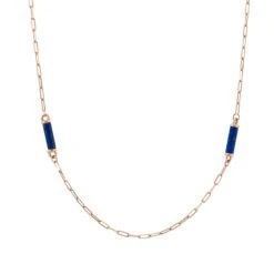 CHAIN GOLD LAPIS LAZULI NECKLACE