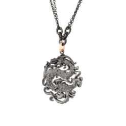 DRAGON GOLD BLACK DIAMOND XLARGE PENDANT -Bee Goddess dragon gold black diamond xlarge pendant 2 31462c98 b70c 46da 86f4 f3e63af55033