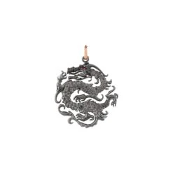 DRAGON GOLD BLACK DIAMOND XLARGE PENDANT