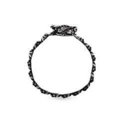 DRAGON SILVER BLACK DIAMOND RUBY BRACELET