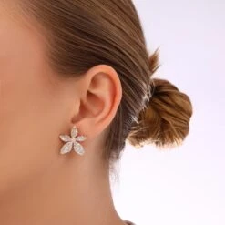 GLORIA GOLD DIAMOND EARRINGS -Bee Goddess gloria gold diamond earrings 1 3 abbd57b2 5a16 4854 922e 235bf8df06b2