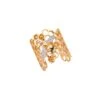 HONEYCOMB SAPPHIRE GOLD DIAMOND RING -Bee Goddess honeycomb gold diamond sapphire ring 2