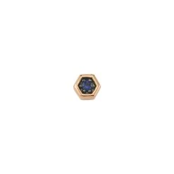 HONEYCOMB GOLD SAPPHIRE PIERCING