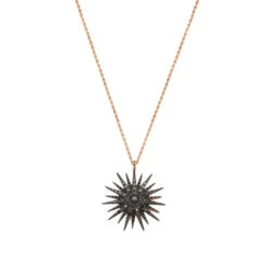 JARDIN STAR GOLD BLACK DIAMOND NECKLACE
