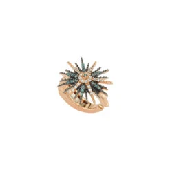 JARDIN STAR PAVÊ GOLD BLUE DIAMOND EAR CUFF