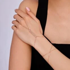 KUNDALINI RAINBOW GOLD DIAMOND PINK SAPPHIRE HAND CHAIN -Bee Goddess kundalini rainbow gold diamond pink sapphire hand bracelet 2