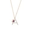 LETTER A GOLD DIAMOND AMETHYST NECKLACE -Bee Goddess letter a gold diamond amethyst necklace